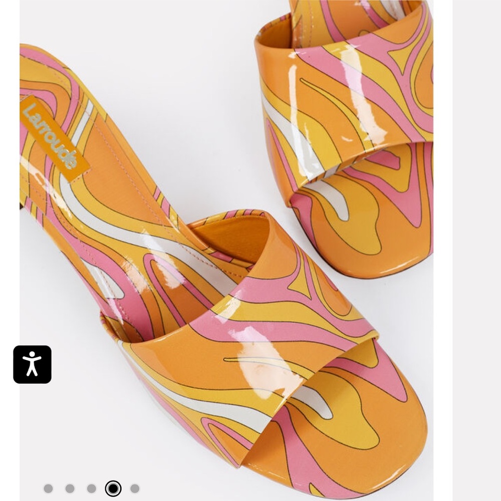 LARROUDÉ
Brigitte Patent Leather Mules - Picture 4 of 5